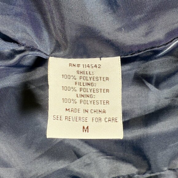 Indigo Saints Blue Quilted Puffer Vest w/ Kangaroo Pockets Women’s Size Medium - Picture 5 of 7